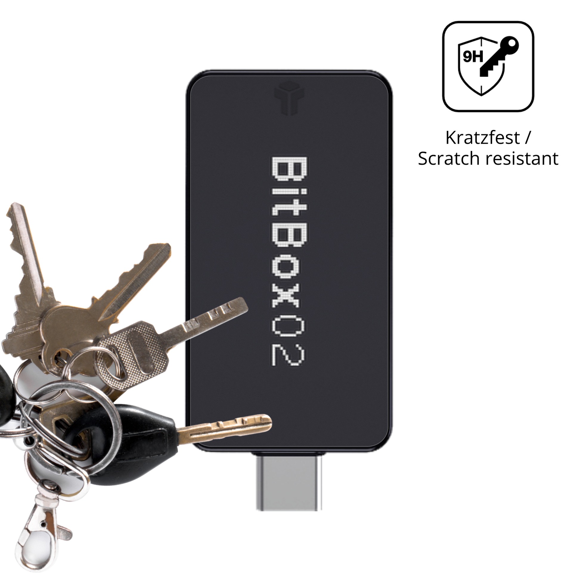 dipos Displayschutz für bitbox02 nova, mattierte Oberfläche, robuste Festigkeit und perfekte Passform