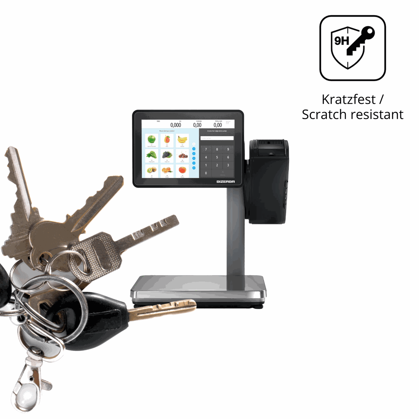 dipos Displayschutz für Bizerba Q1 expert 800 12.1 Zoll, mattierte Oberfläche, robuste Festigkeit und perfekte Passform