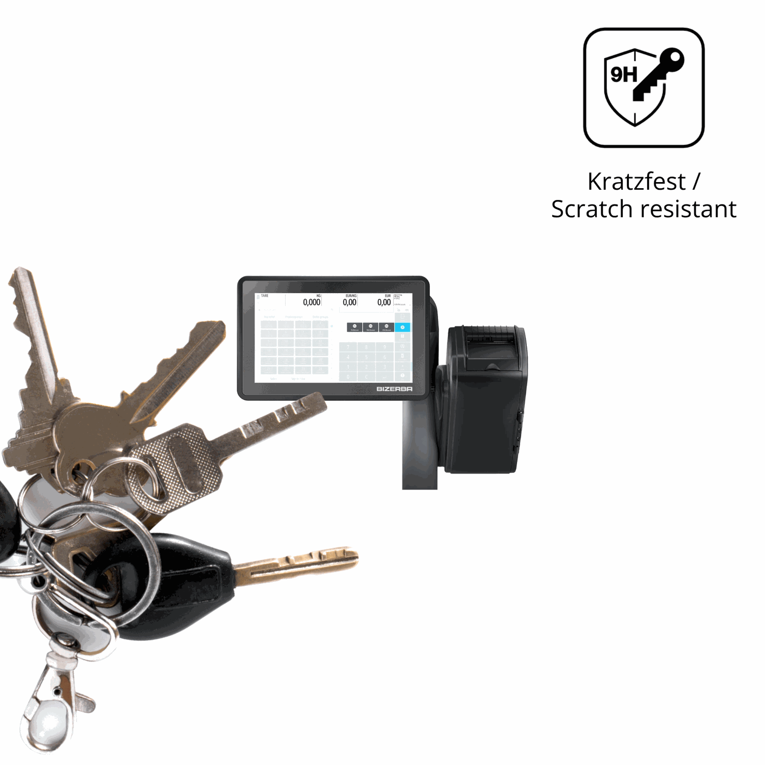 dipos Displayschutz für Bizerba Q1 pro 800 12.1 Zoll, mattierte Oberfläche, robuste Festigkeit und perfekte Passform