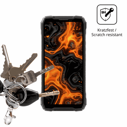 dipos Displayschutz für Blackview Rock 5, transparente Oberfläche, perfekte Passform auch für die Rundungen