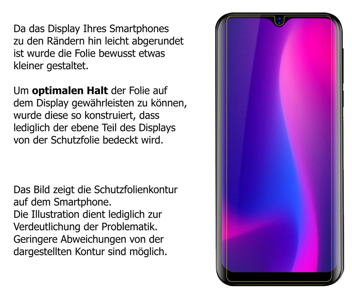 2x Schutzfolie klar für Blackview A60 Pro (2019) Display-Schutzfolie
