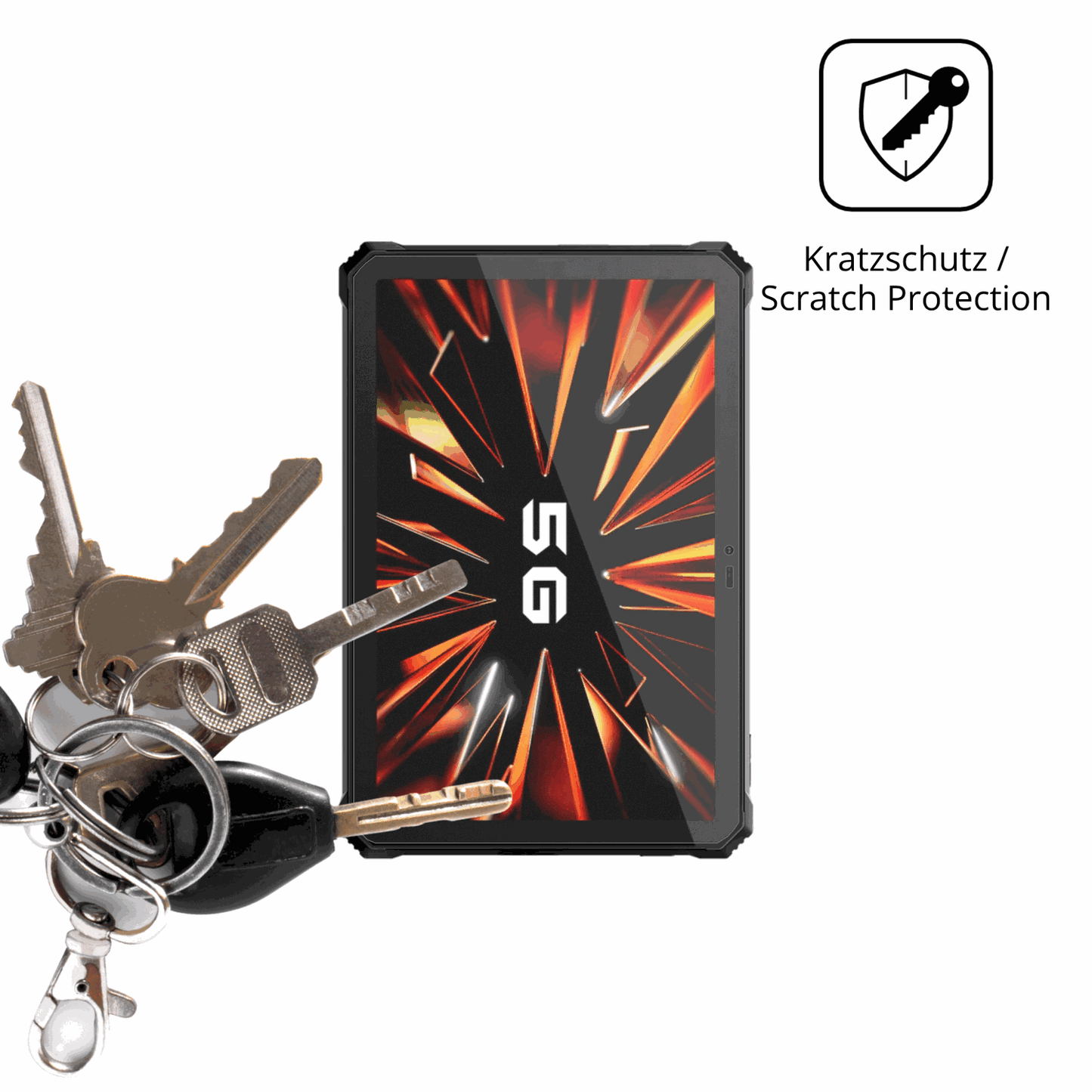 Schutz gegen Kratzer auf dem blackviewactive 12 pro 5g outdoor Glas durch Schlüssel oder Ähnliches