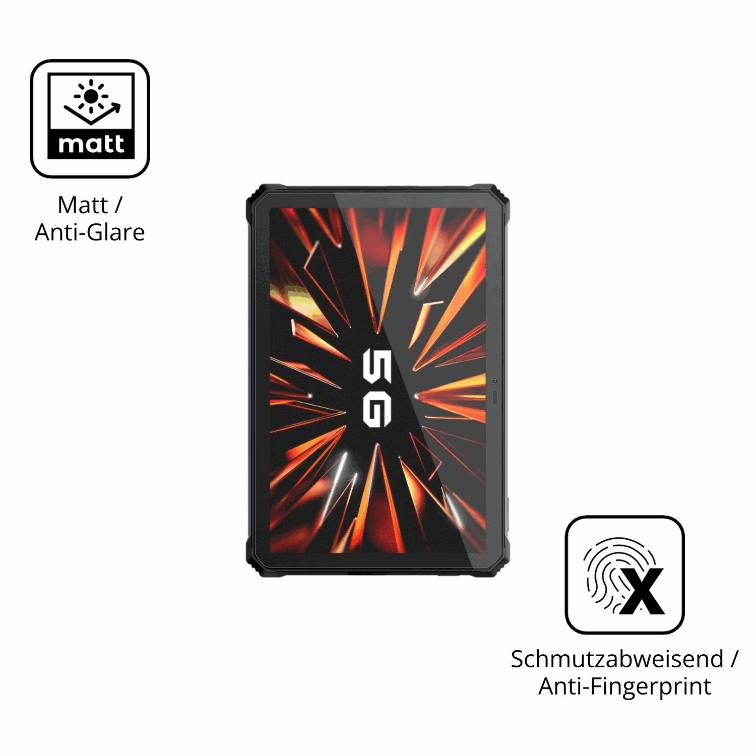 Dünne und entspiegelnde Folie passend zugeschnitten für blackviewactive 12 pro 5g outdoor