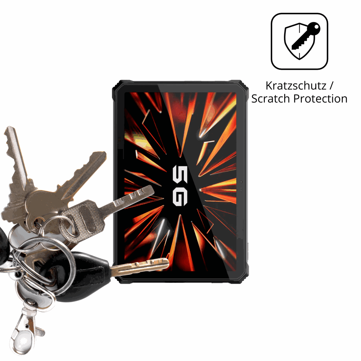 Schutz gegen Kratzer auf dem blackviewactive 12 pro 5g outdoor Glas durch Schlüssel oder Ähnliches