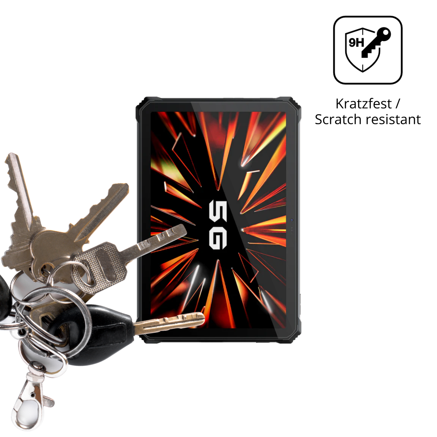 dipos Displayschutz für blackviewactive 12 pro 5g outdoor, transparente Oberfläche, perfekte Passform auch für die Rundungen