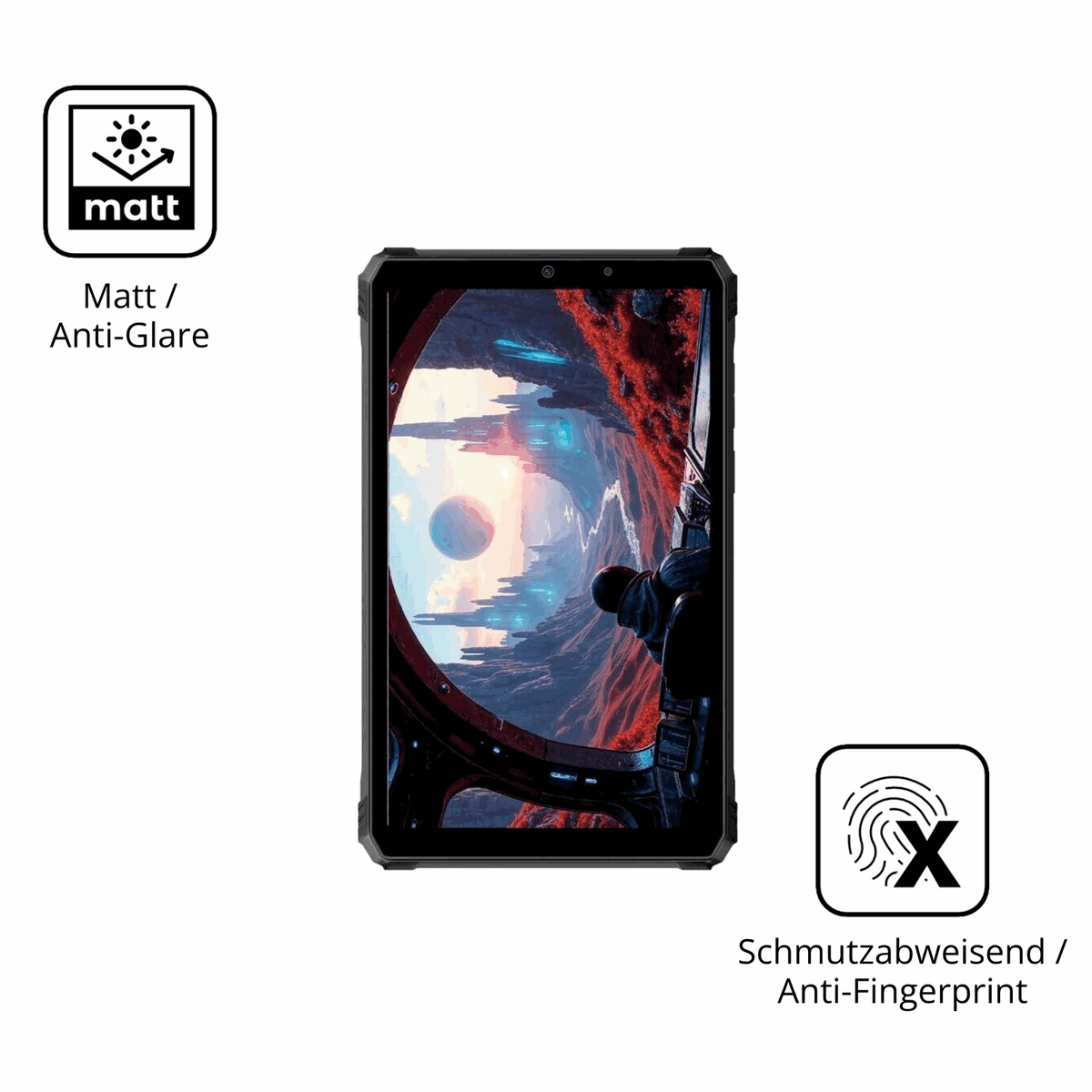 Dünne und entspiegelnde Folie passend zugeschnitten für blackviewactive 5 outdoor