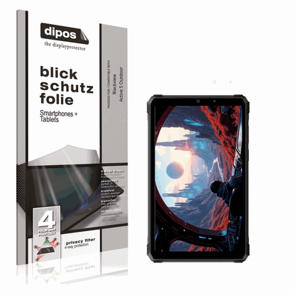 Blickschutzfolie von dipos passend für blackviewactive 5 outdoor, präziser Zuschnitt und blasenfrei montiert