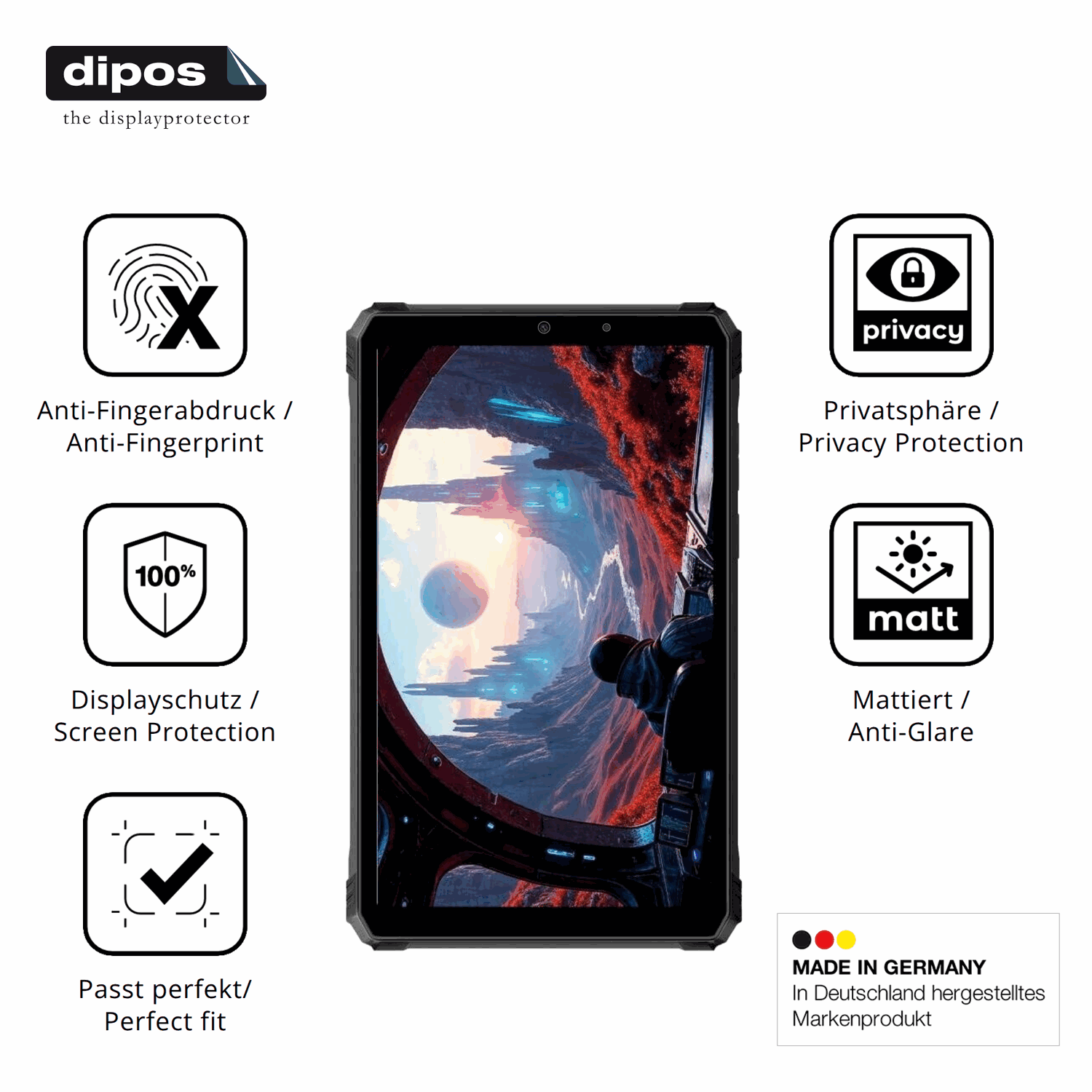 Privatsphäre-Schutz durch Sichtschutz-Folie passend zugeschnitten für blackviewactive 5 outdoor
