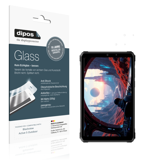Matte Displayschutzfolie von dipos passend für blackviewactive 5 outdoor, 9H kratzfest und blasenfrei montiert