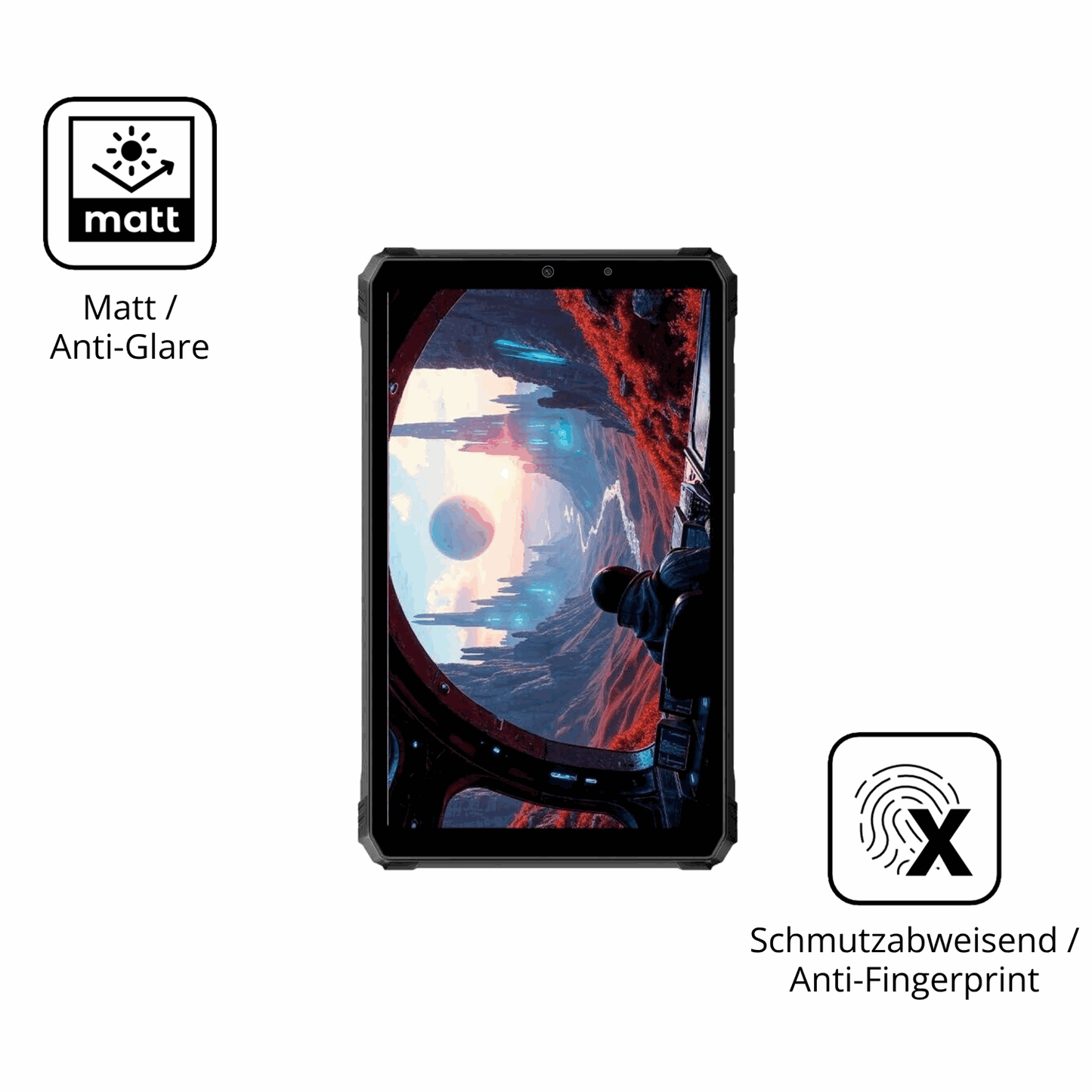 9H Hartbeschichtete, flexible Folie passend zugeschnitten für blackviewactive 5 outdoor