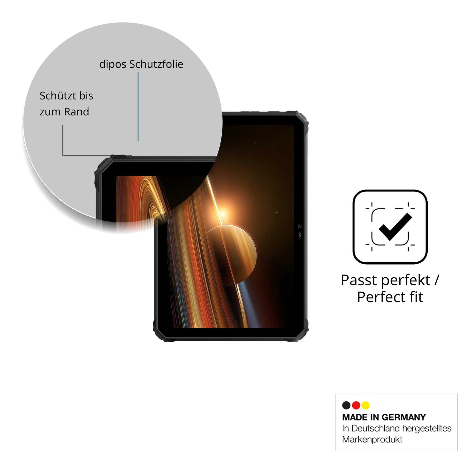 Schutz gegen Kratzer auf dem Blackview Active 7 Glas durch Schlüssel oder Ähnliches