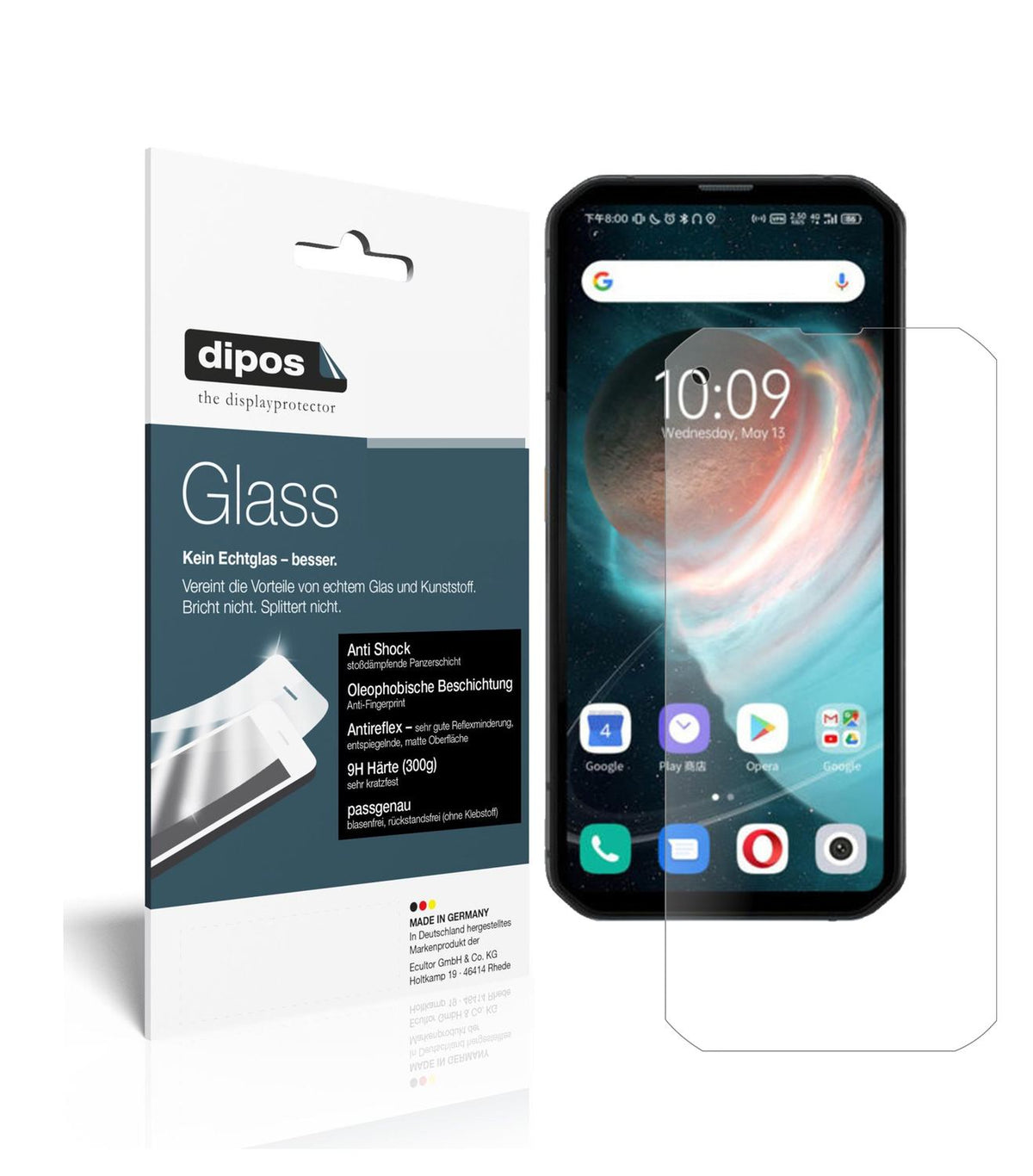 Matte Displayschutzfolie von dipos passend für Blackview BL6000 Pro, 9H kratzfest und blasenfrei montiert