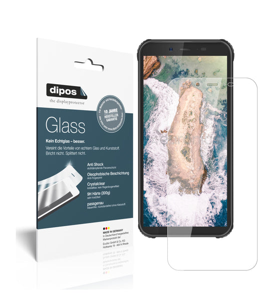 Klare Displayschutzfolie von dipos passend für Blackview BV5500 Pro, 9H kratzfest und blasenfrei montiert