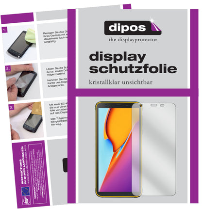 Klare Displayschutzfolie von dipos passend für Blackview BV6300 Pro, präziser Zuschnitt und blasenfrei montiert