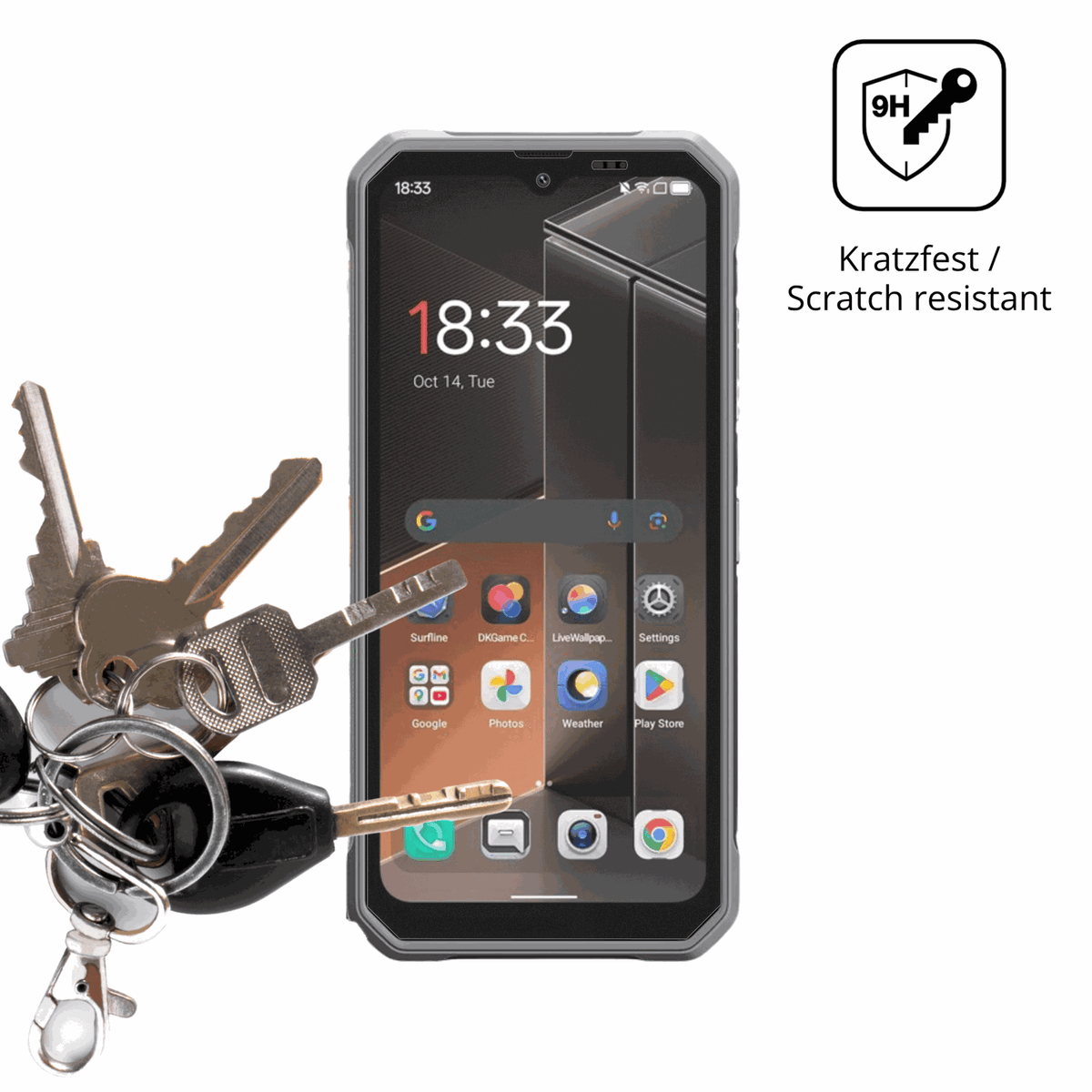 dipos Displayschutz für Blackview Fort 100, mattierte Oberfläche, robuste Festigkeit und perfekte Passform