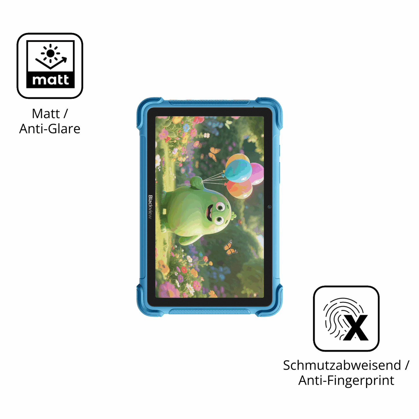 Dünne und entspiegelnde Folie passend zugeschnitten für Blackview Link 1 Kids