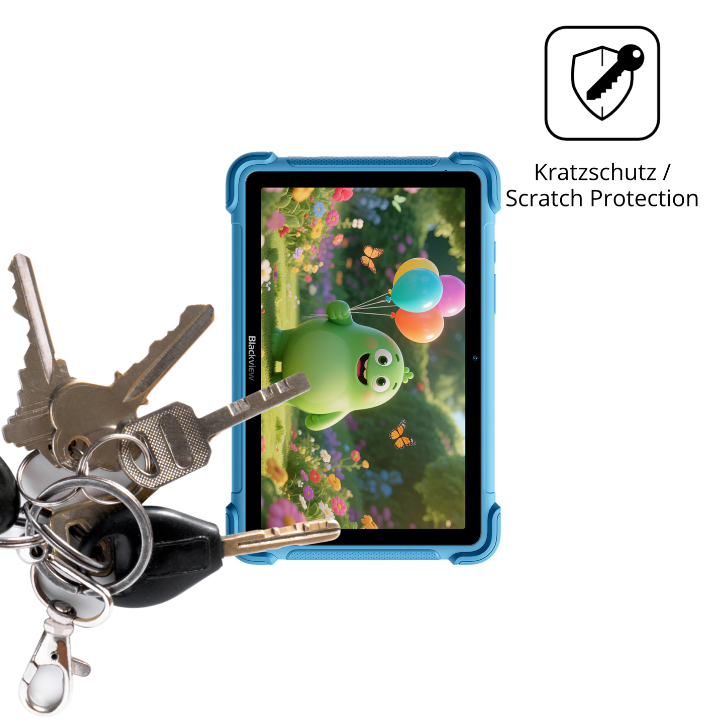 Schutz gegen Kratzer auf dem Blackview Link 1 Kids Glas durch Schlüssel oder Ähnliches