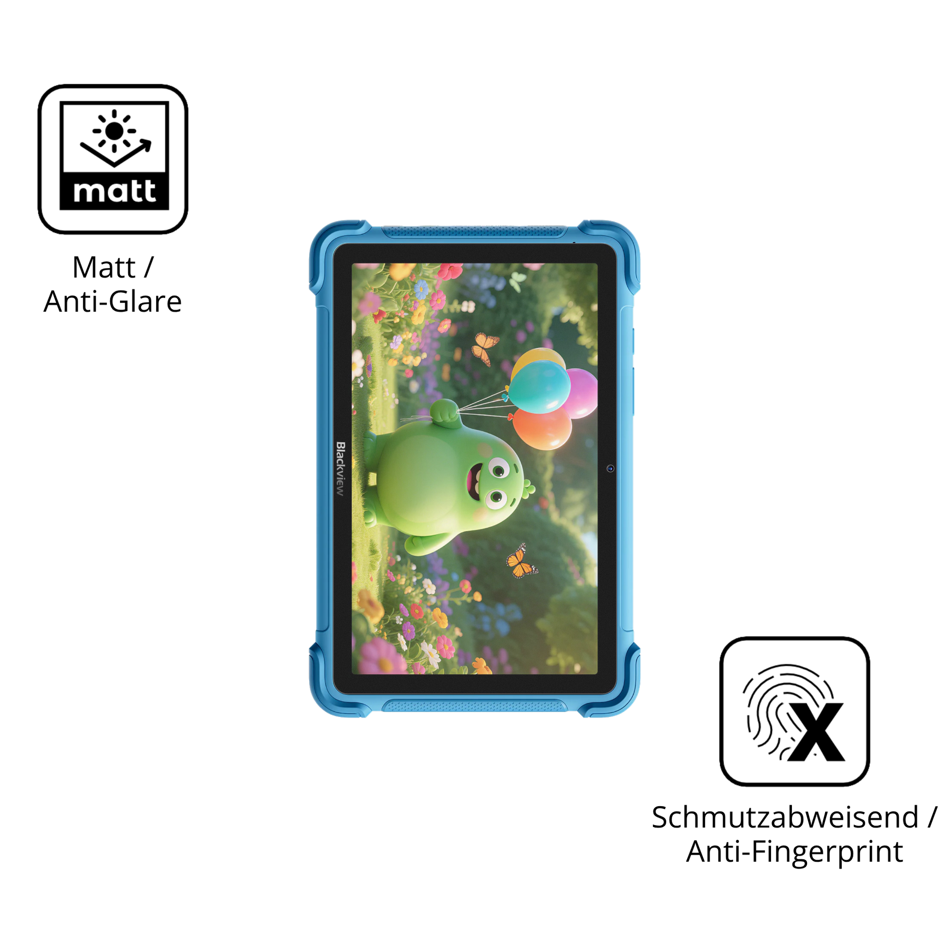 9H Hartbeschichtete, flexible Folie passend zugeschnitten für Blackview Link 1 Kids