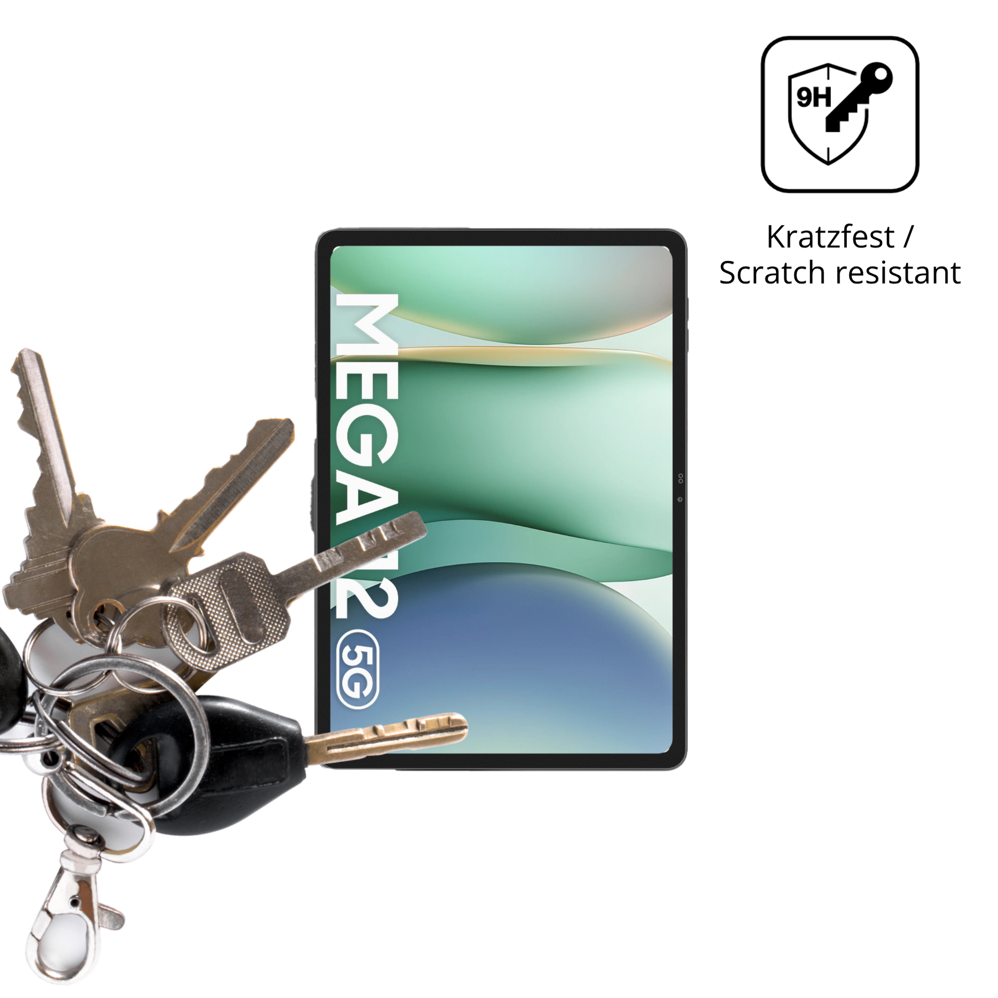 dipos Displayschutz für Blackview Mega 12, mattierte Oberfläche, robuste Festigkeit und perfekte Passform