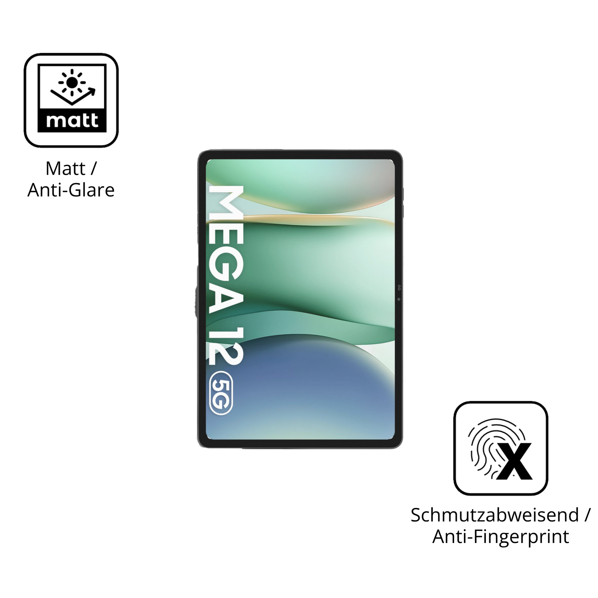 9H Hartbeschichtete, flexible Folie passend zugeschnitten für Blackview Mega 12