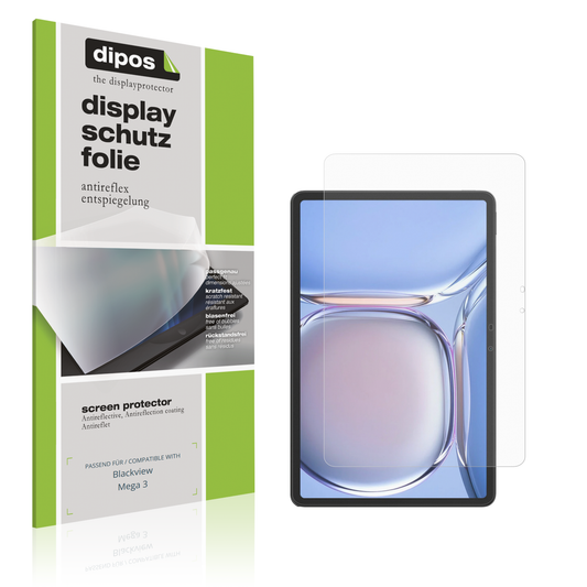 Matte Displayschutzfolie von dipos passend für Blackview Mega 3, präziser Zuschnitt und blasenfrei montiert