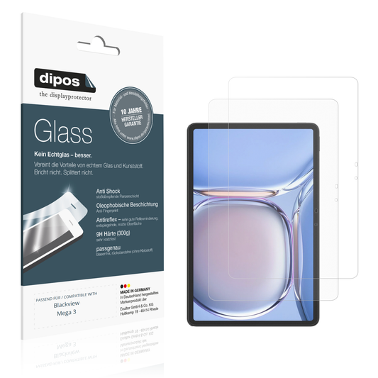 Matte Displayschutzfolie von dipos passend für Blackview Mega 3, 9H kratzfest und blasenfrei montiert