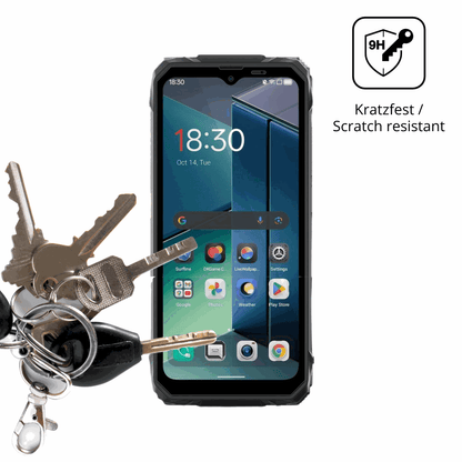 dipos Displayschutz für Blackview Rock 1, transparente Oberfläche, perfekte Passform auch für die Rundungen