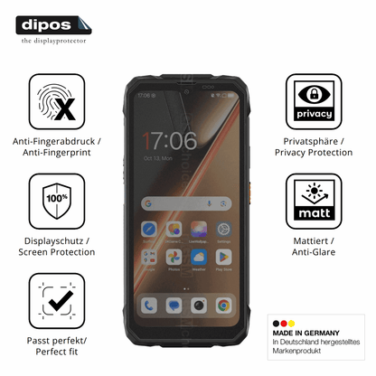Privatsphäre-Schutz durch Sichtschutz-Folie passend zugeschnitten für Blackview Rock 1 Pro