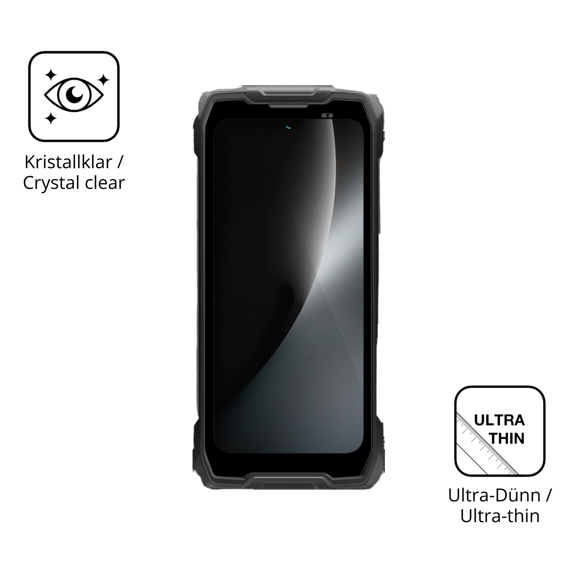 Dünne und klare Folie passend zugeschnitten für Blackview Rock 2