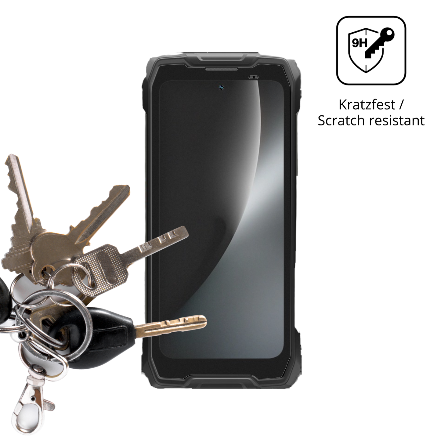 dipos Displayschutz für Blackview Rock 2, mattierte Oberfläche, robuste Festigkeit und perfekte Passform
