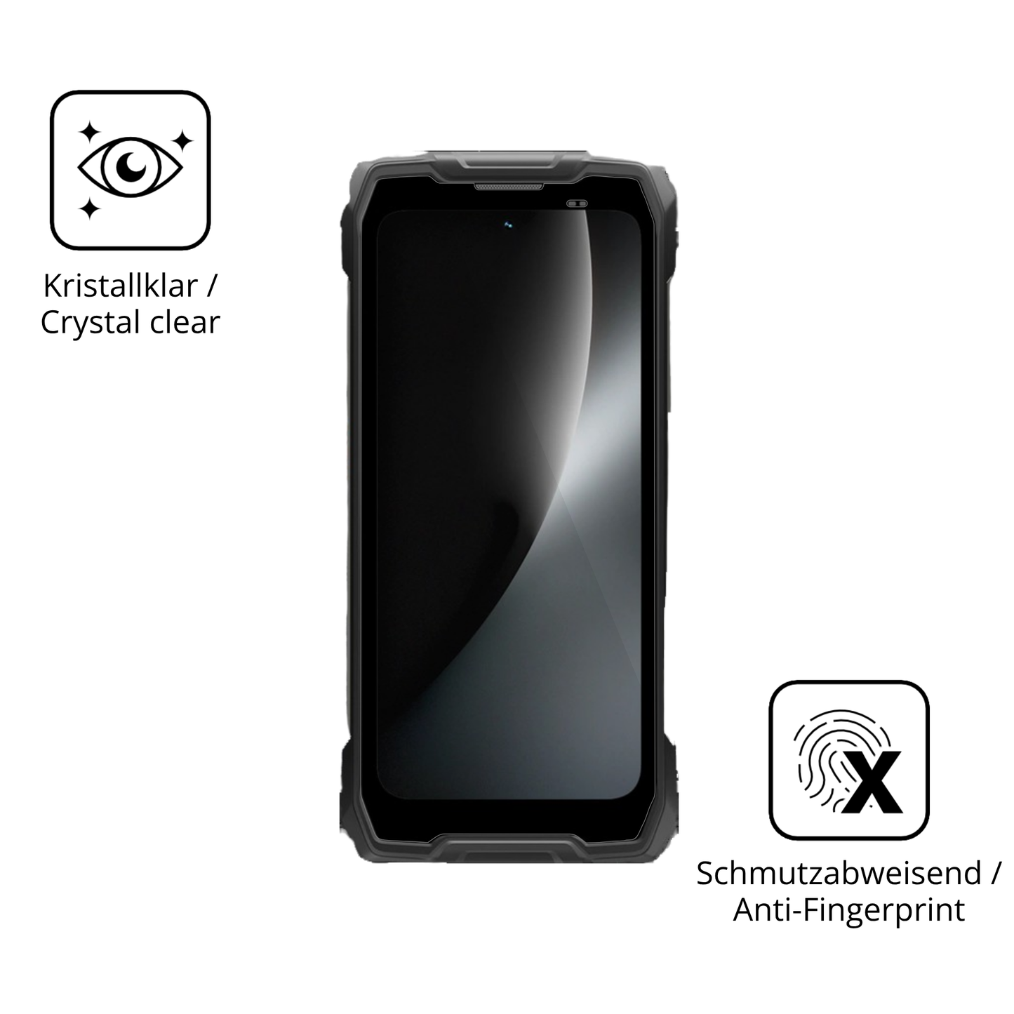 Flexible TPU-Folie passend zugeschnitten für Blackview Rock 2, vollständige Abdeckung