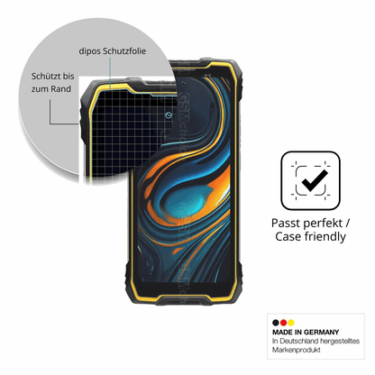 Schutzglasfolie mit optimaler Passform, zur Verwendung mit Hüllen geeignet