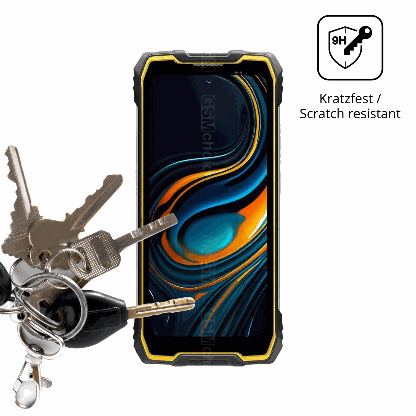 dipos Displayschutz für Blackview Rock 2 Pro, transparente Oberfläche, perfekte Passform auch für die Rundungen