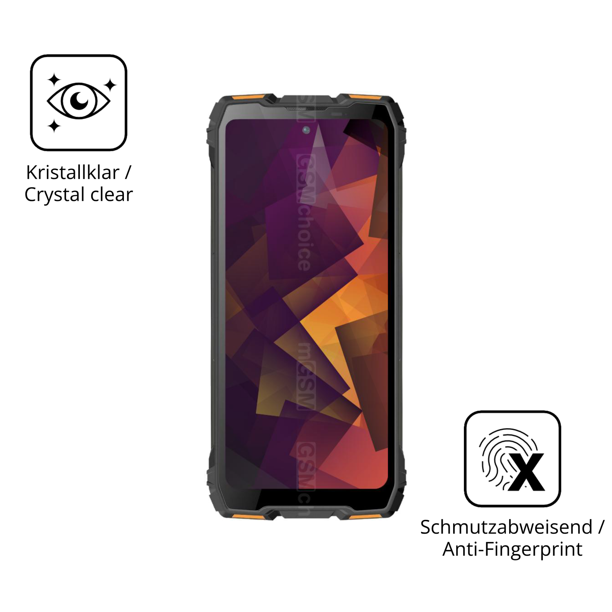 Flexible TPU-Folie passend zugeschnitten für Blackview Rock 3, vollständige Abdeckung