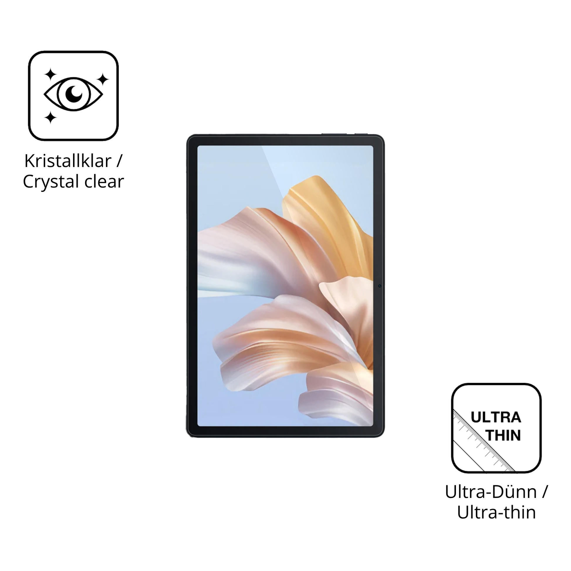 Dünne und klare Folie passend zugeschnitten für Blackview Tab 9 11 Zoll