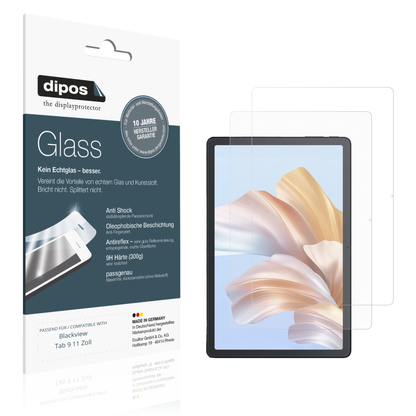 Matte Displayschutzfolie von dipos passend für Blackview Tab 9 11 Zoll, 9H kratzfest und blasenfrei montiert