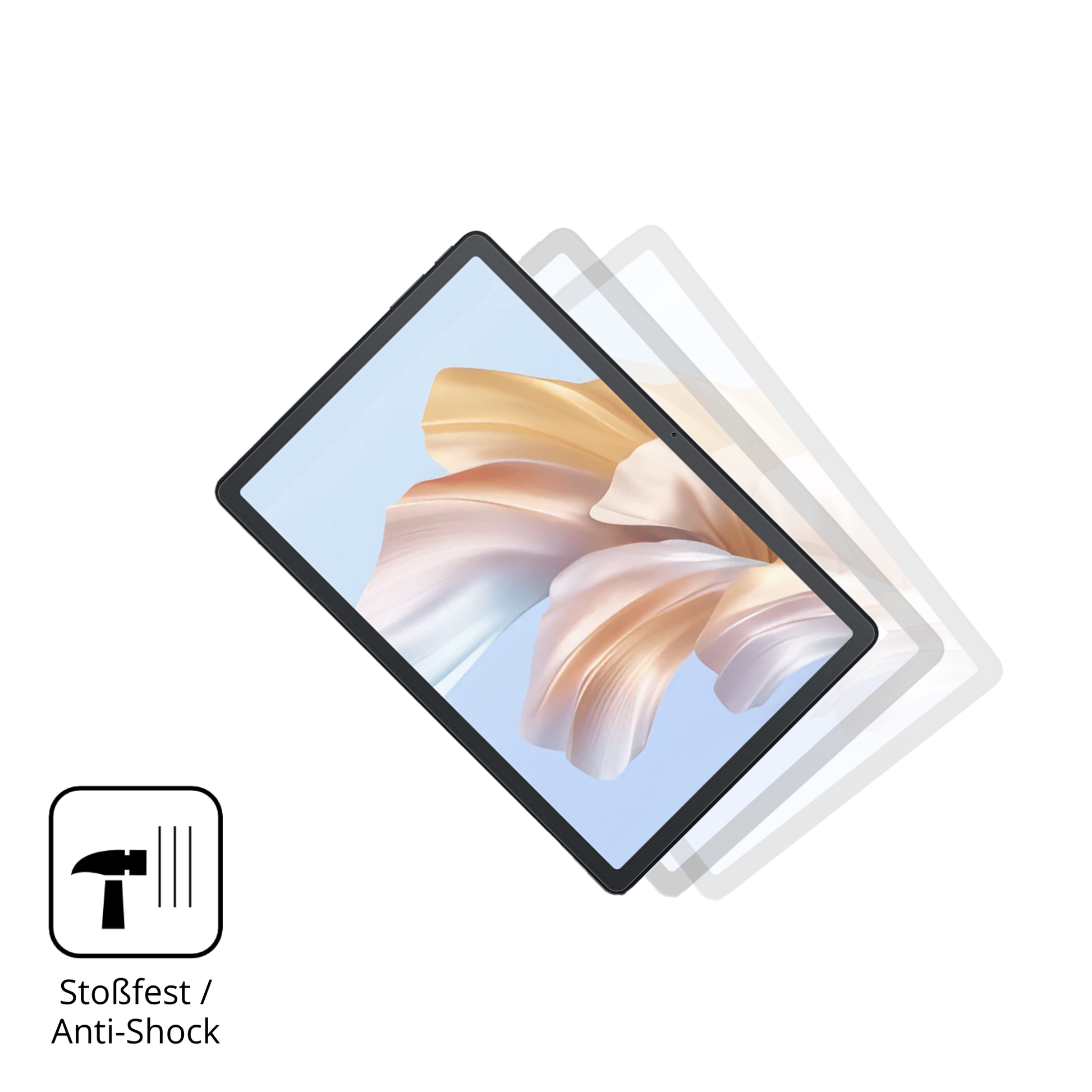 Schutz gegen Kratzer auf dem Blackview Tab 9 11 Zoll Glas durch Schlüssel, Stöße gegen die Tischkante oder Stürze