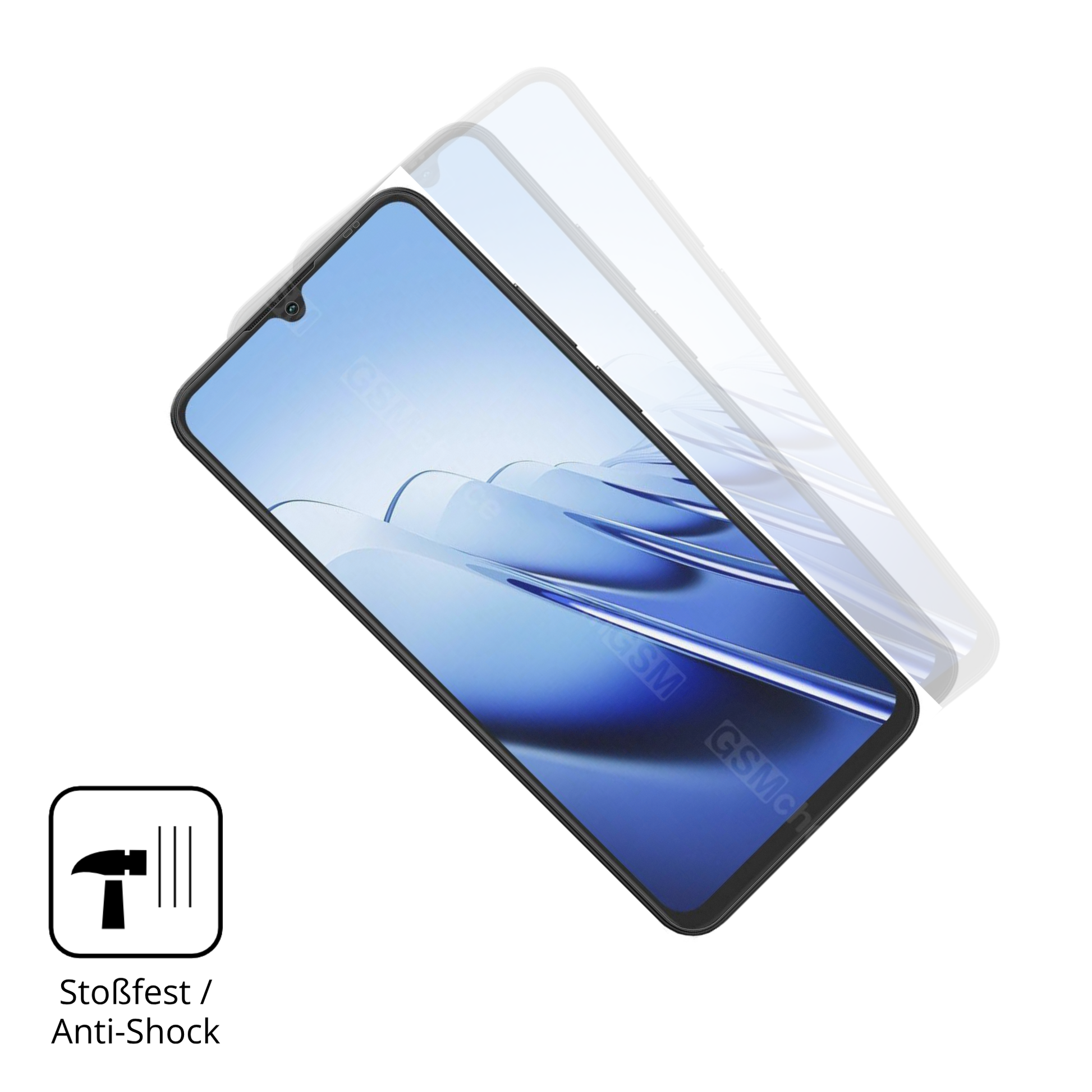 Schutz gegen Kratzer auf dem Blackview Wave 10 Glas durch Schlüssel, Stöße gegen die Tischkante oder Stürze