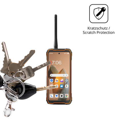 Schutz gegen Kratzer auf dem Blackview Xplore 1 Walkie Talkie Glas durch Schlüssel oder Ähnliches