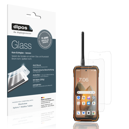 Matte Displayschutzfolie von dipos passend für Blackview Xplore 1 Walkie Talkie, 9H kratzfest und blasenfrei montiert