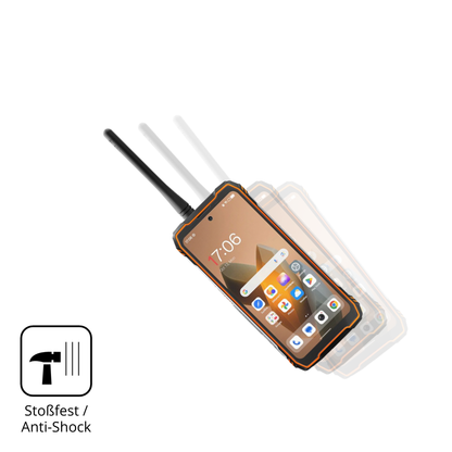 Schutz gegen Kratzer auf dem Blackview Xplore 1 Walkie Talkie Glas durch Schlüssel, Stöße gegen die Tischkante oder Stürze