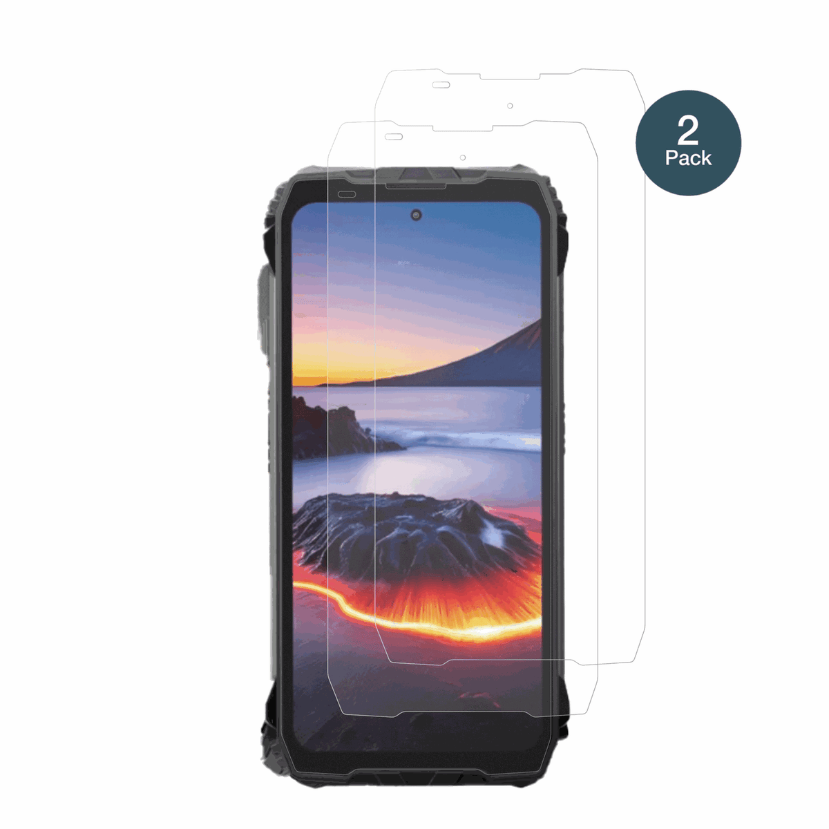 BlackviewXplore 2 5G mit aufgebrachter dipos Panzerfolie, die lästige Fingerabdrücke minimiert