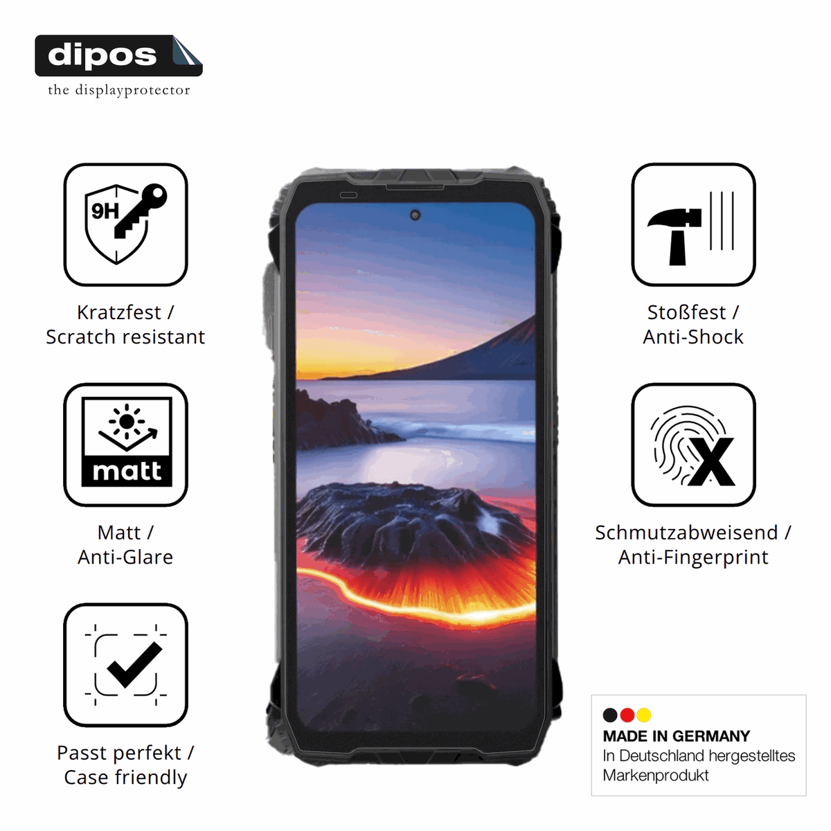 Displayschutz hergestellt in Deutschland, höchste Qualität made in Germany
