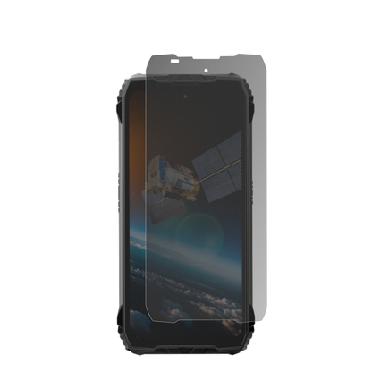 blackviewxplore 2 satellite mit aufgebrachtem dipos Displayschutz, der seitliche Einblicke blockiert