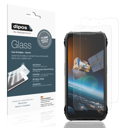 Matte Displayschutzfolie von dipos passend für blackviewxplore 2 satellite, 9H kratzfest und blasenfrei montiert