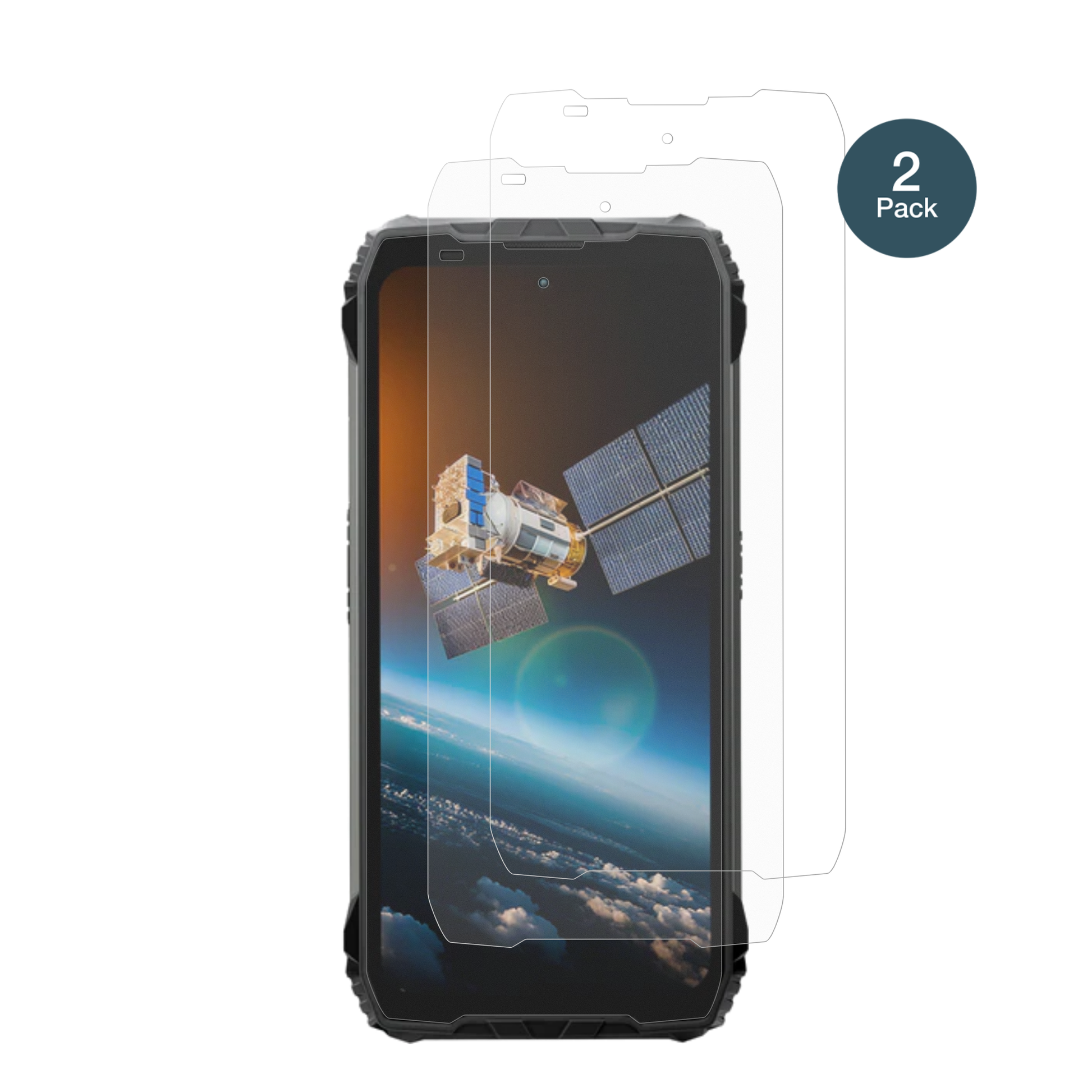 blackviewxplore 2 satellite mit aufgebrachter dipos Panzerfolie, die lästige Fingerabdrücke minimiert