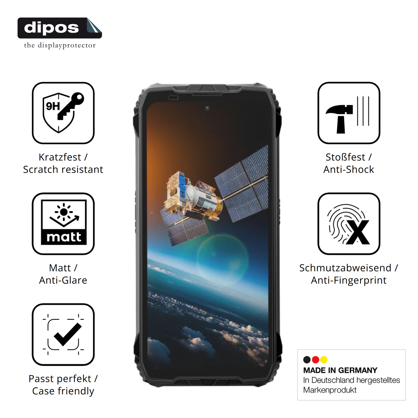 Displayschutz hergestellt in Deutschland, höchste Qualität made in Germany