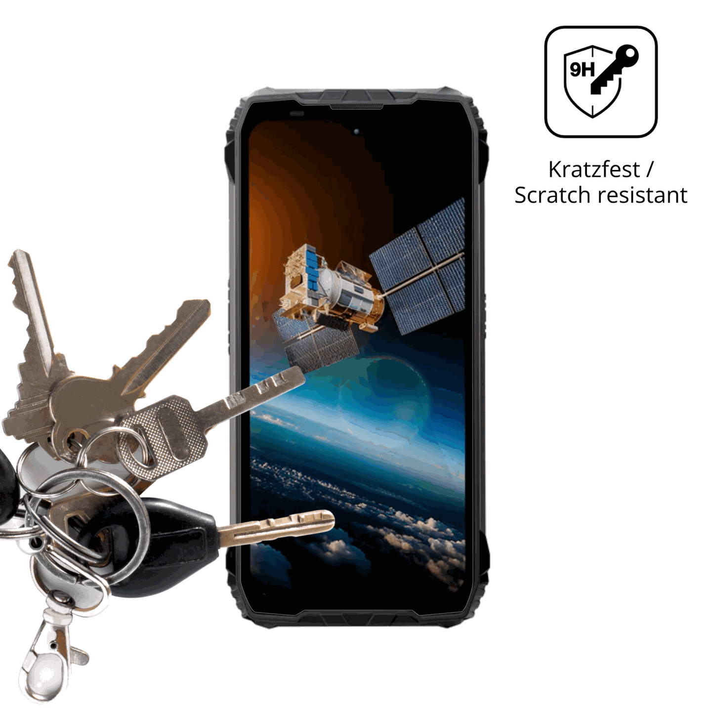 dipos Displayschutz für blackviewxplore 2 satellite, transparente Oberfläche, perfekte Passform auch für die Rundungen