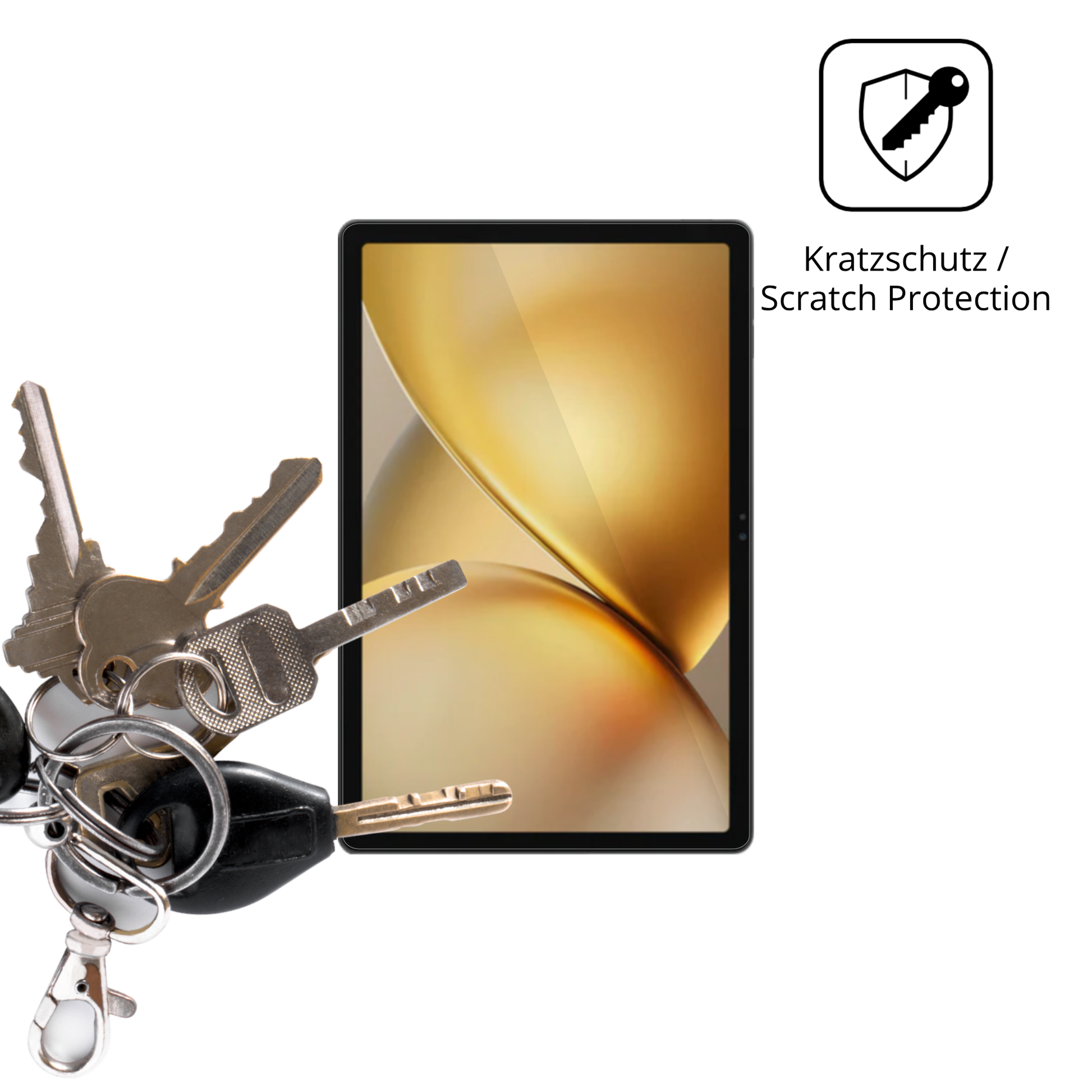 Schutz gegen Kratzer auf dem Blackview Zeno 10 11 Zoll Glas durch Schlüssel oder Ähnliches