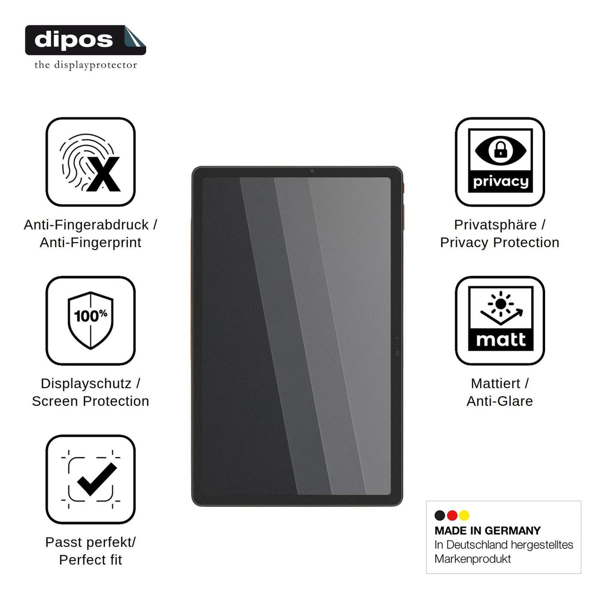 Blickschutzfolie für Aiplus AI+ NovaTab 5G matt Schutzfolie Privacy